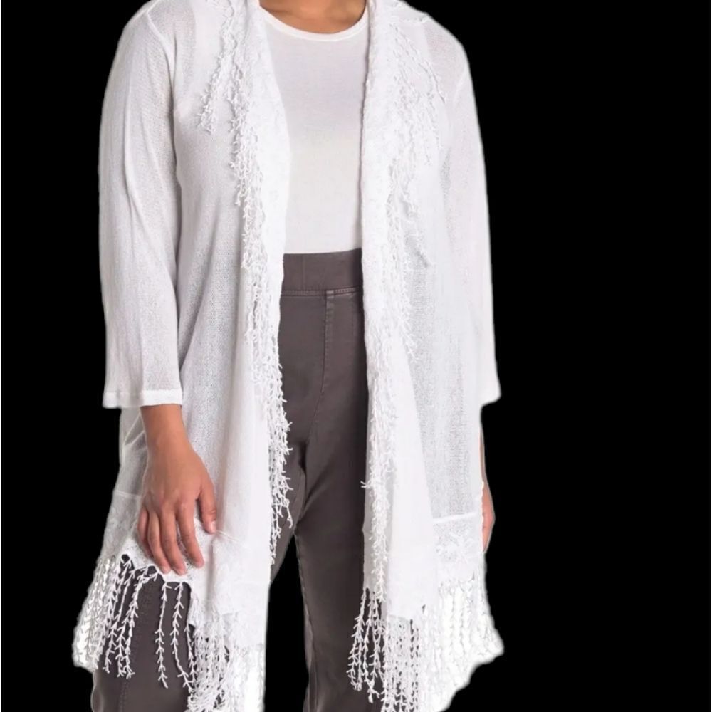 XCVI Dogwood lace trim Cardigan